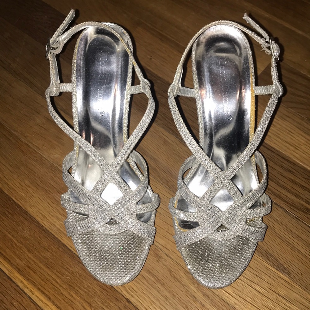 Sparkly Silver Heels